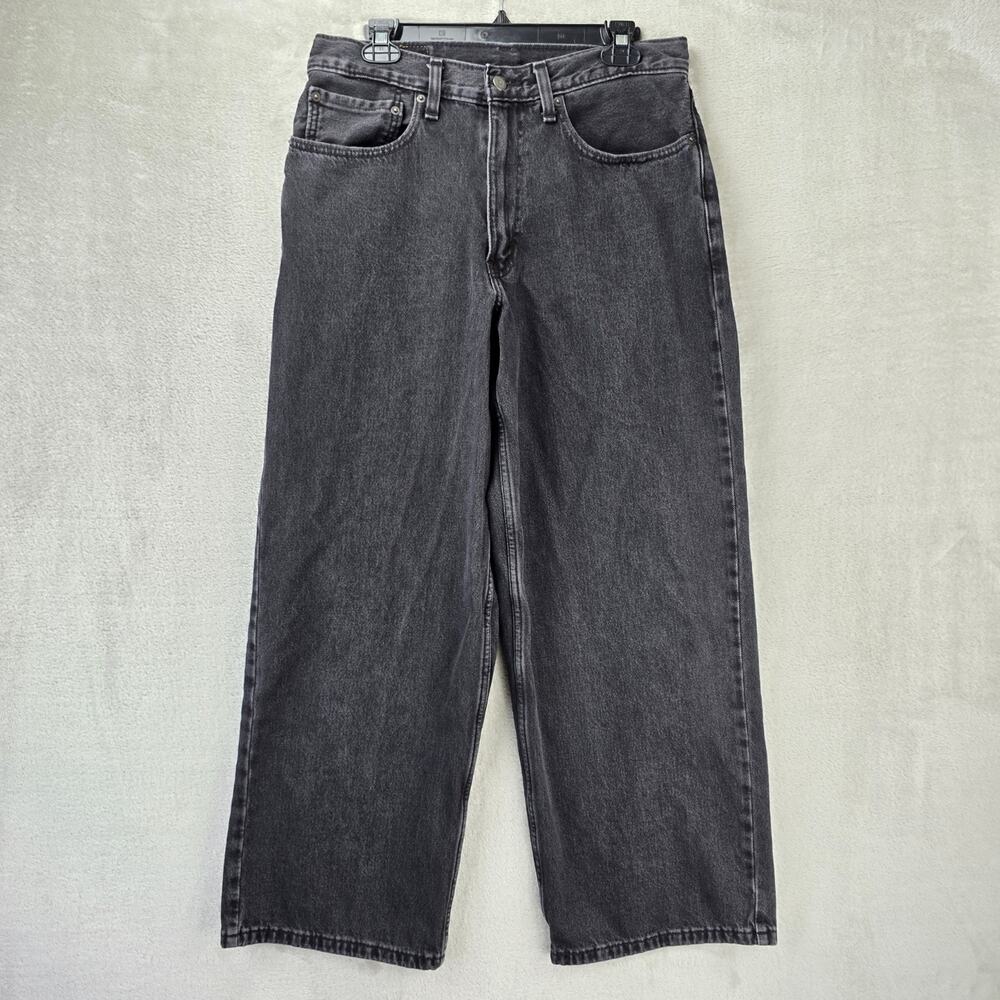 Levis Extra Baggy Jeans Men 31x29 Black Wide Leg Grunge Skate Rock Goth Rave